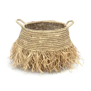 Bazar Bizar De Raffia Deluxe Mand - Naturel - M