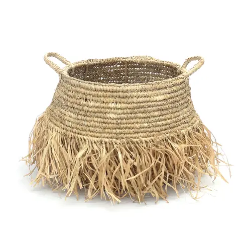 Bazar Bizar The Raffia Deluxe Basket - Natural - M