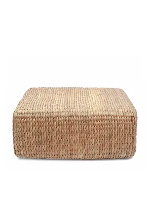 Bazar Bizar De Hyacint Poef Vierkant - Naturel - M