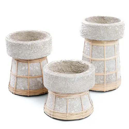 Bazar Bizar The serene candle holder - concrete grey natural - m