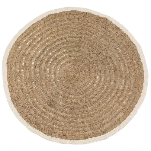 Bazar Bizar The Seagrass & Cotton Round Carpet - Natural White - 200
