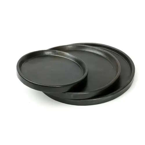 Bazar Bizar The Terracotta Burned Plate - Black - L