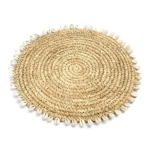 Bazar Bizar The Raffia Shell Placemat - Natural