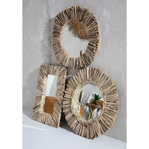 Bazar Bizar The Driftwood Halo Mirror - Natural - M