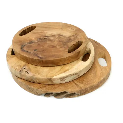 Bazar Bizar Snijplank the Teak Root Tray - Natural - L