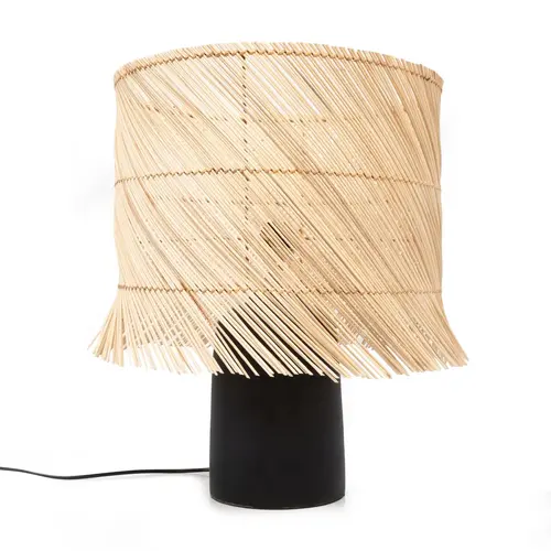 Bazar Bizar The Rattan Table Lamp - Black Natural