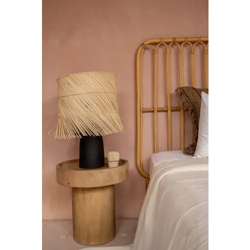 Bazar Bizar The Rattan Table Lamp - Black Natural