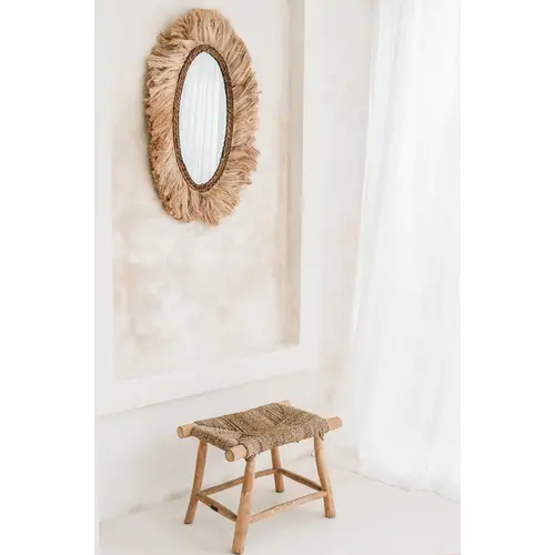 Bazar Bizar The Porto Seagrass Stool - Natural - M