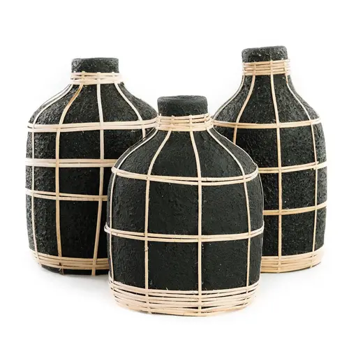 Bazar Bizar The Whoopy Vase - Black Natural - L