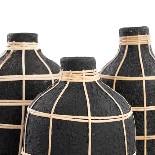 Bazar Bizar The Whoopy Vase - Black Natural - L