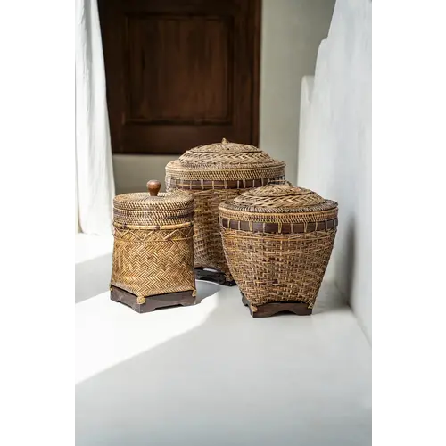 Bazar Bizar The Bathroom Bin Basket - Natural Brown