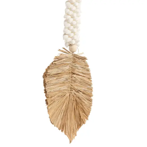 Bazar Bizar The Raffia Shell Tassel - White Natural