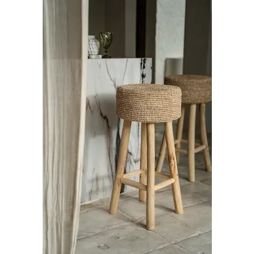 Bazar Bizar The Raffia Bar Stool