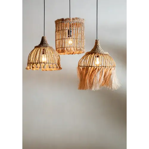 Bazar Bizar De Abaca Bird Cage Hanglamp - Naturel - M