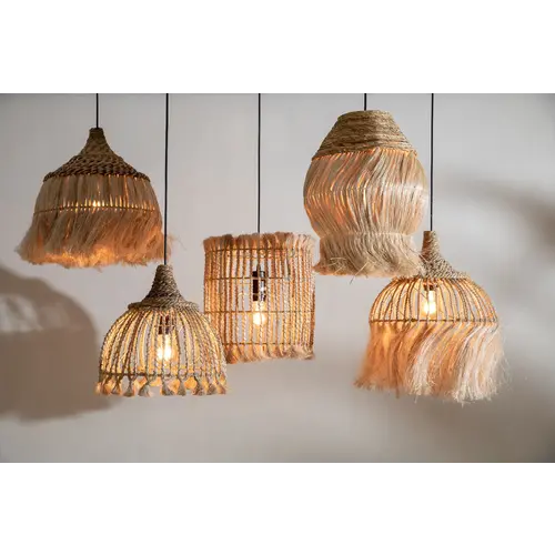 Bazar Bizar De Abaca Bird Cage Hanglamp - Naturel - M