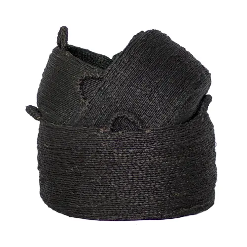 Bazar Bizar Les Quatre Mains Baskets - Black - SET3