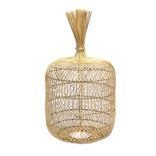 Bazar Bizar The Rattan Dumpling Floor Lamp - Pendant - Natural