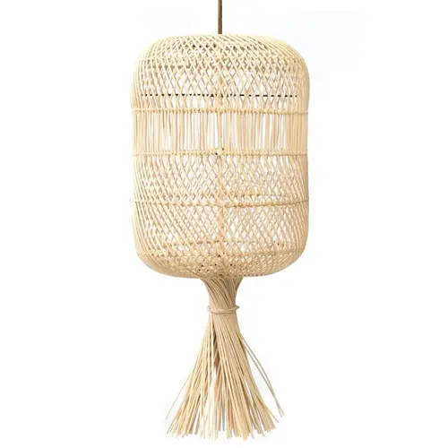 Bazar Bizar The Rattan Dumpling Floor Lamp - Pendant - Natural