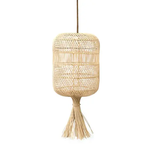 Bazar Bizar Vloerlamp - hanglamp the Rattan Dumpling - Natural