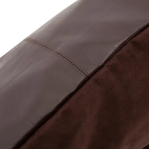 Bazar Bizar De Four Panel Leather Kussenhoes - Chocolade - 60x60