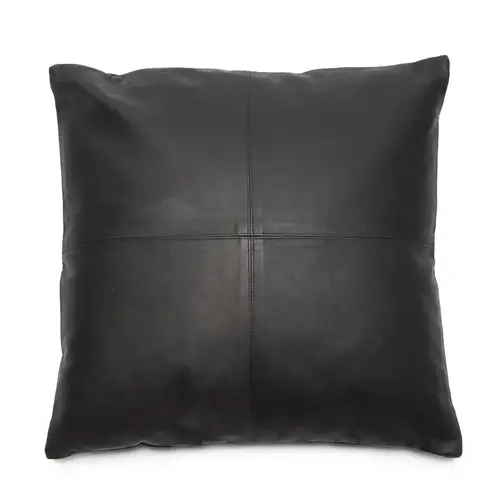 Bazar Bizar The Four Leather Panel Cushion Cover - L