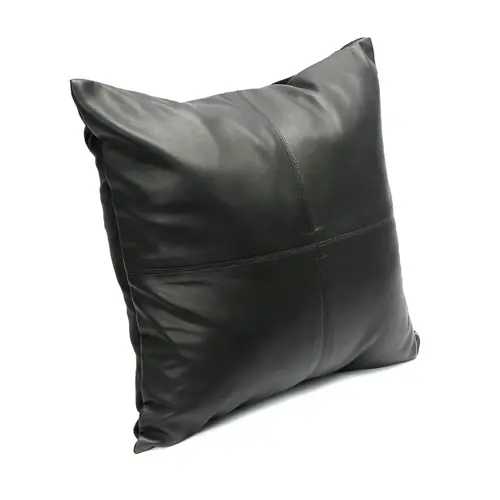 Bazar Bizar The Four Leather Panel Cushion Cover - M