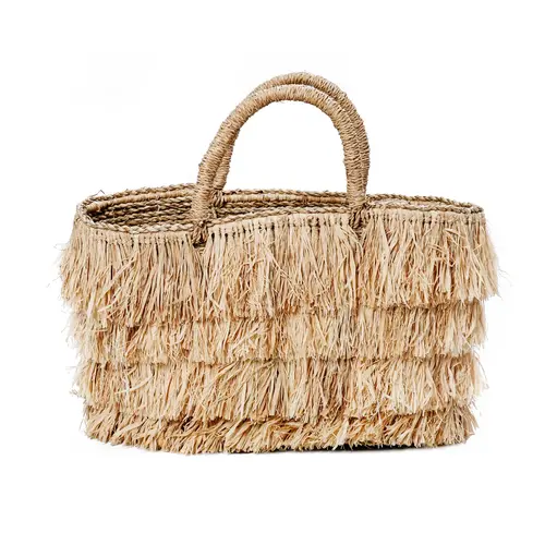 Bazar Bizar The Raffia Bahamas Basket - Natural