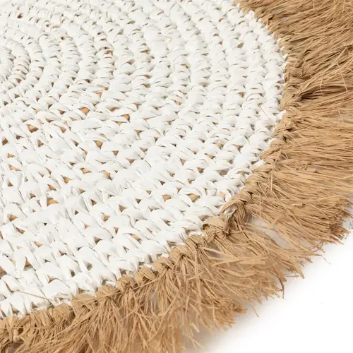 Bazar Bizar The Water Hyacinth Raffia Placemat - White Natural