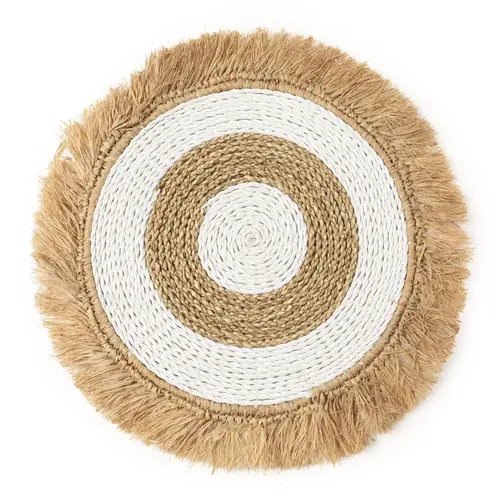 Bazar Bizar De Seagrass Raffia Placemat - Naturel Wit