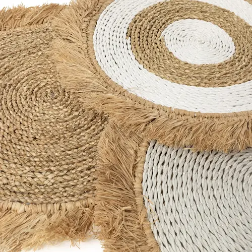 Bazar Bizar De Seagrass Raffia Placemat - Naturel Wit