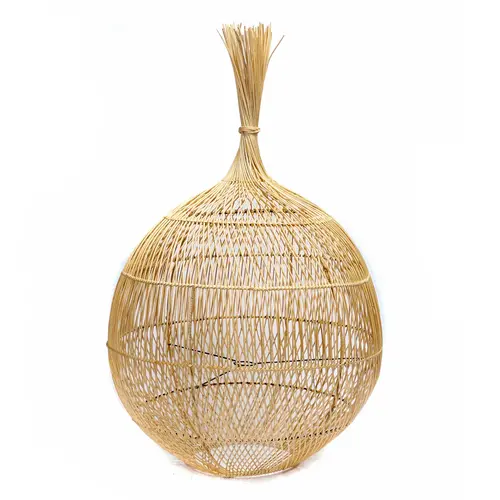 Bazar Bizar Vloerlamp - Hanglamp The Rattan Wonton - Natural