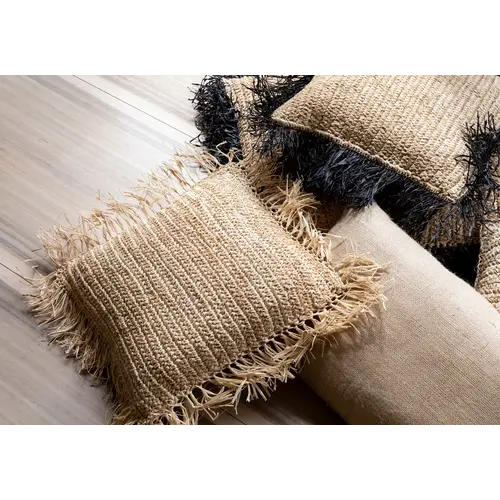 Bazar Bizar De Jute Kussenhoes - Naturel - 60x35