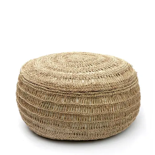 Bazar Bizar The Seagrass Pouffe - Natural - M