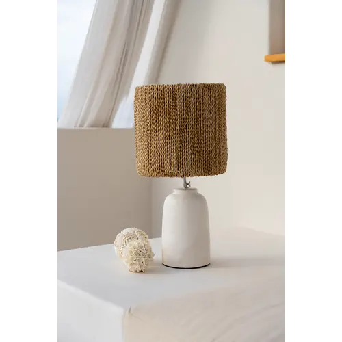 Bazar Bizar The Chalki Table Lamp - White Natural