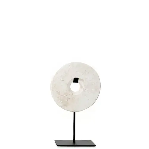 Bazar Bizar The Marble Disc on Stand - White - S