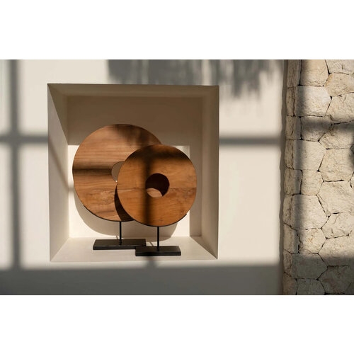 Bazar Bizar The Teak Disc op Standaard - Natural - M