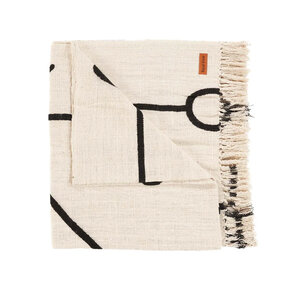 Bazar Bizar The Evil Eye Bed Throw - Natural Black