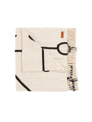 Bazar Bizar The Evil Eye Bed Throw - Natural Black