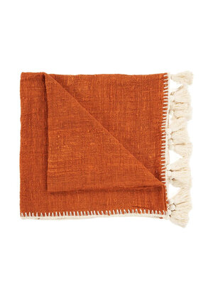 Bazar Bizar The Stitch Bed Throw - Terracotta