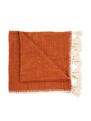 Bazar Bizar The Stitch Bedsprei - Terracotta