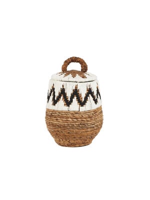 Bazar Bizar The Little Bay Beach Basket - Natural White - S