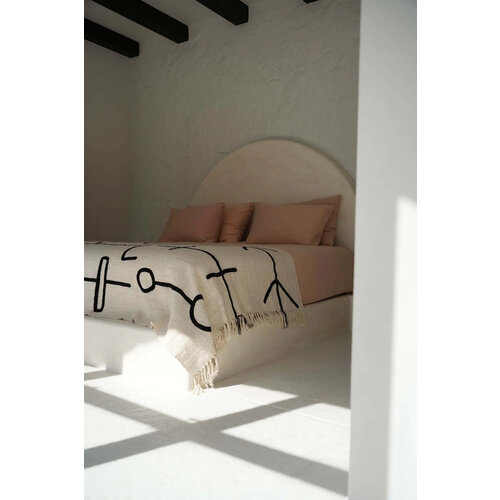 Bazar Bizar The Evil Eye Bedsprei - Natural Black