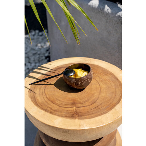 Bazar Bizar Schaal Coco Food Bowl - Natural Zwart