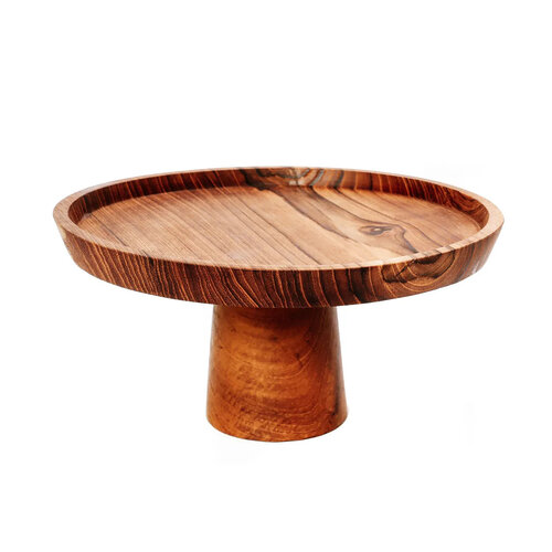 Bazar Bizar Taart Plateau The Teak Root Cake Dish - M