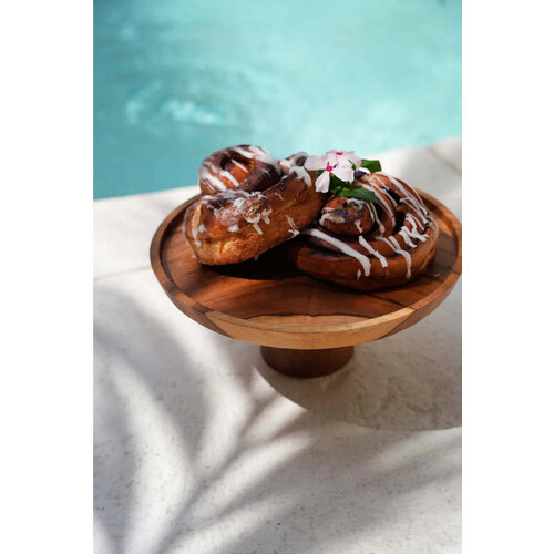 Bazar Bizar Taart Plateau The Teak Root Cake Dish - M