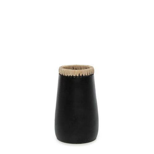 Bazar Bizar De Sneaky Vaas - Zwart Naturel - S
