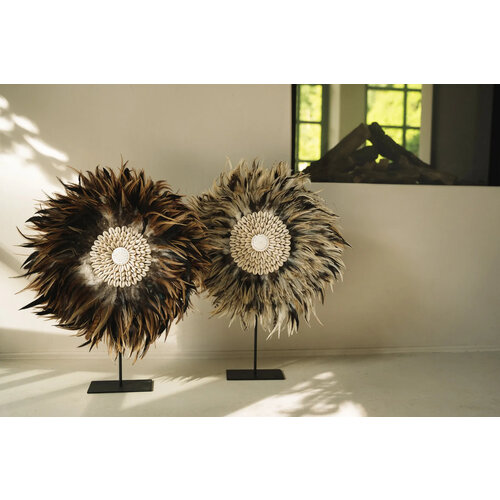 Bazar Bizar Decoratiestuk The Coastal Juju op Standaard - Zwart Bruin- S