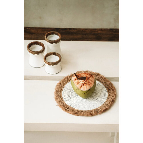 Bazar Bizar De Seagrass Raffia Placemat - Wit Naturel