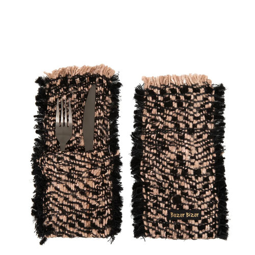 Bazar Bizar Bestekhouder The Oh My Gee - Zwart Koper - Set van 4