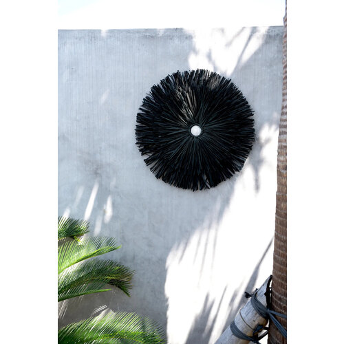 Bazar Bizar Muurhanger de Raffia Juju - Zwart